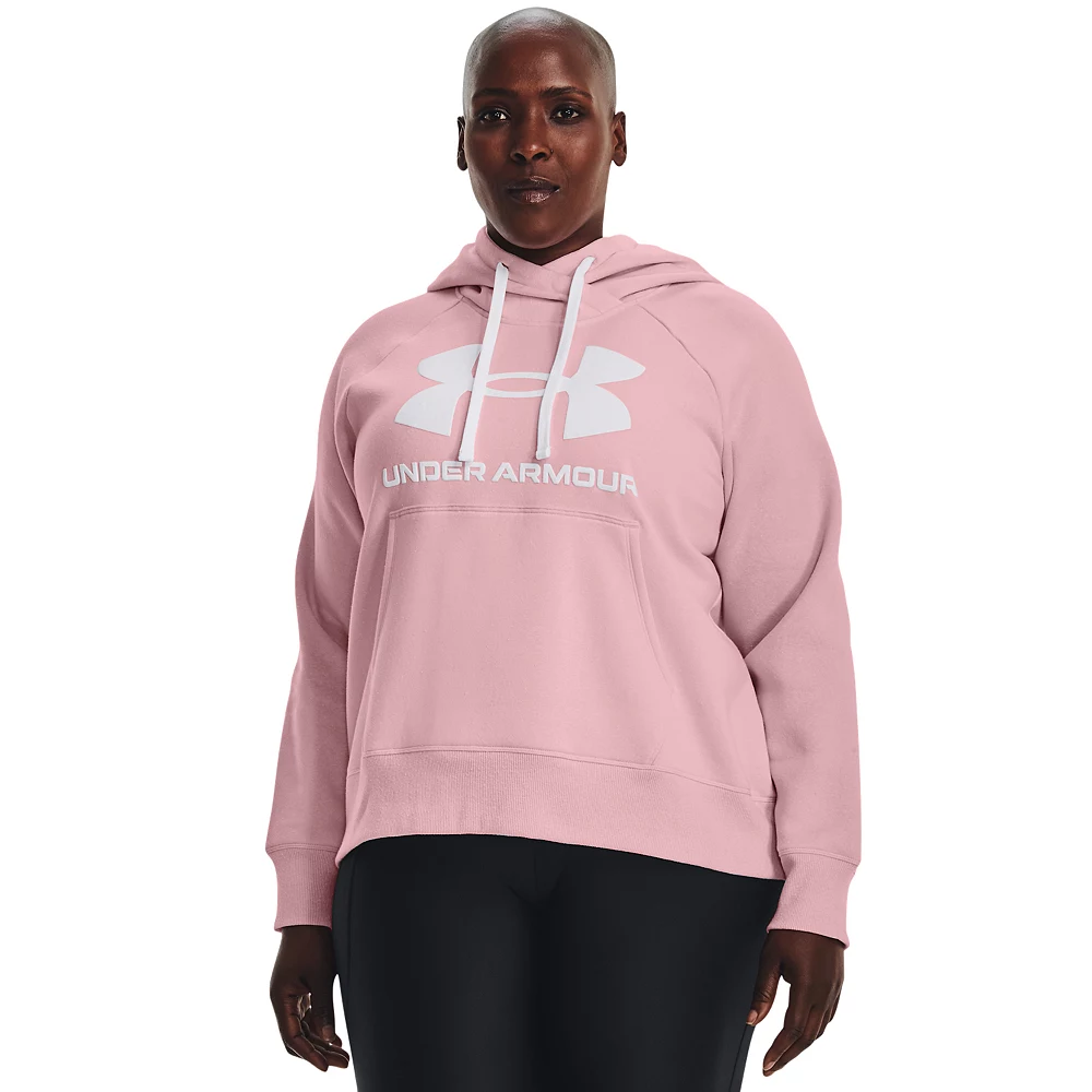 Plus Size Under Armour Rival Fleece Logo Hoodie - Image 2