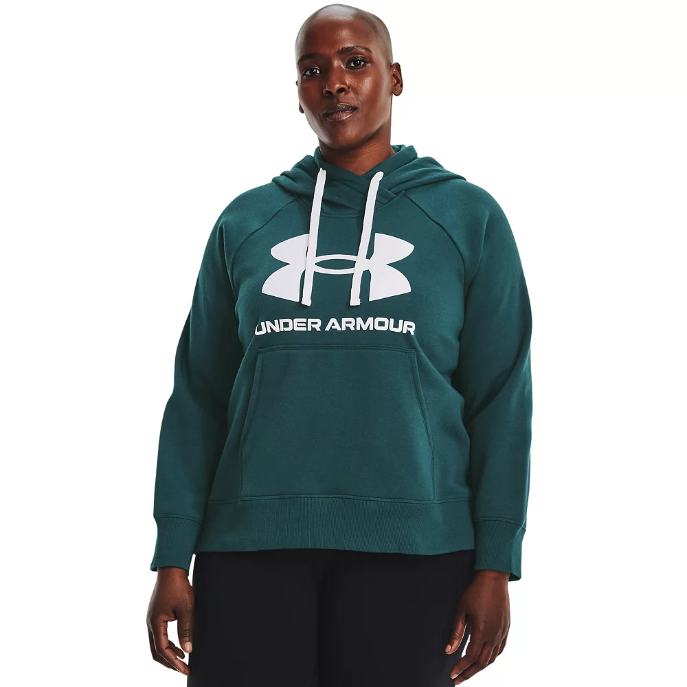 Plus Size Under Armour Rival Fleece Logo Hoodie - Image 3