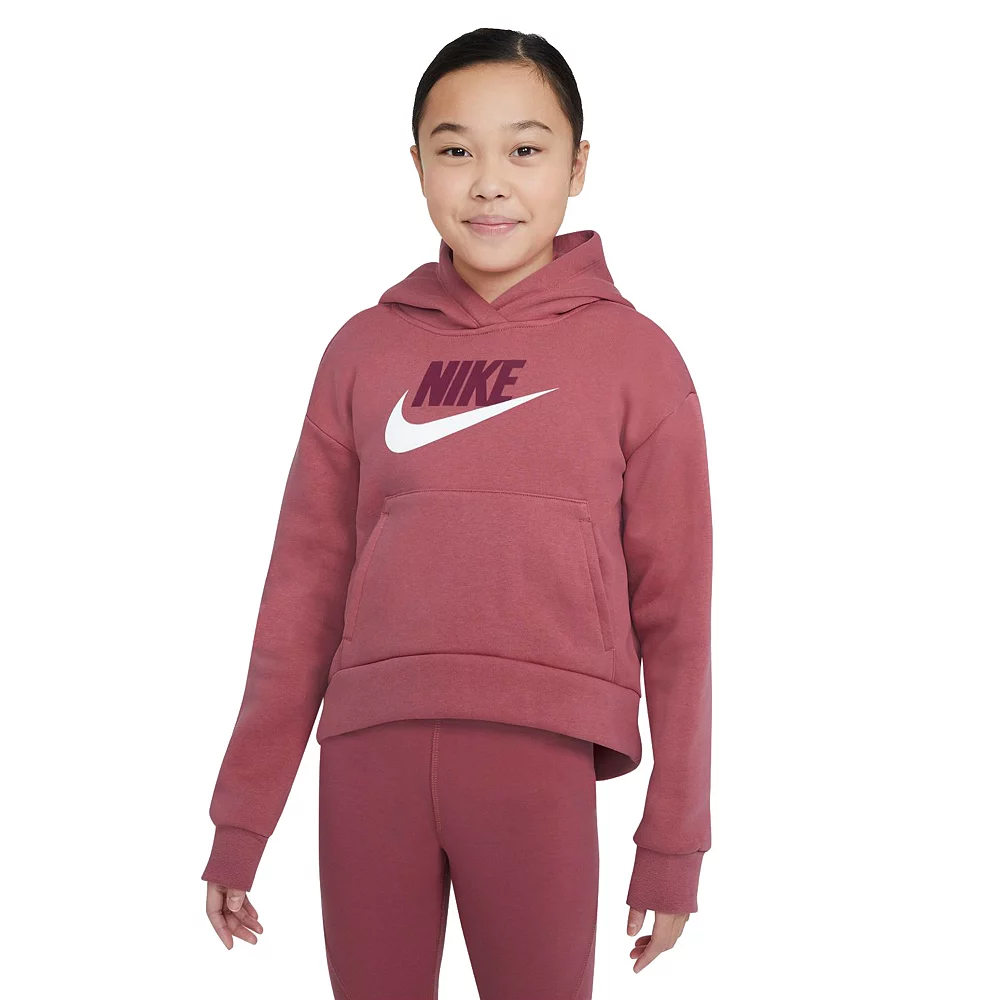 Girls 7-16 Nike Club Fleece Hoodie - Image 5