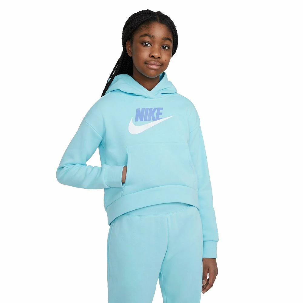 Girls 7-16 Nike Club Fleece Hoodie - Image 9
