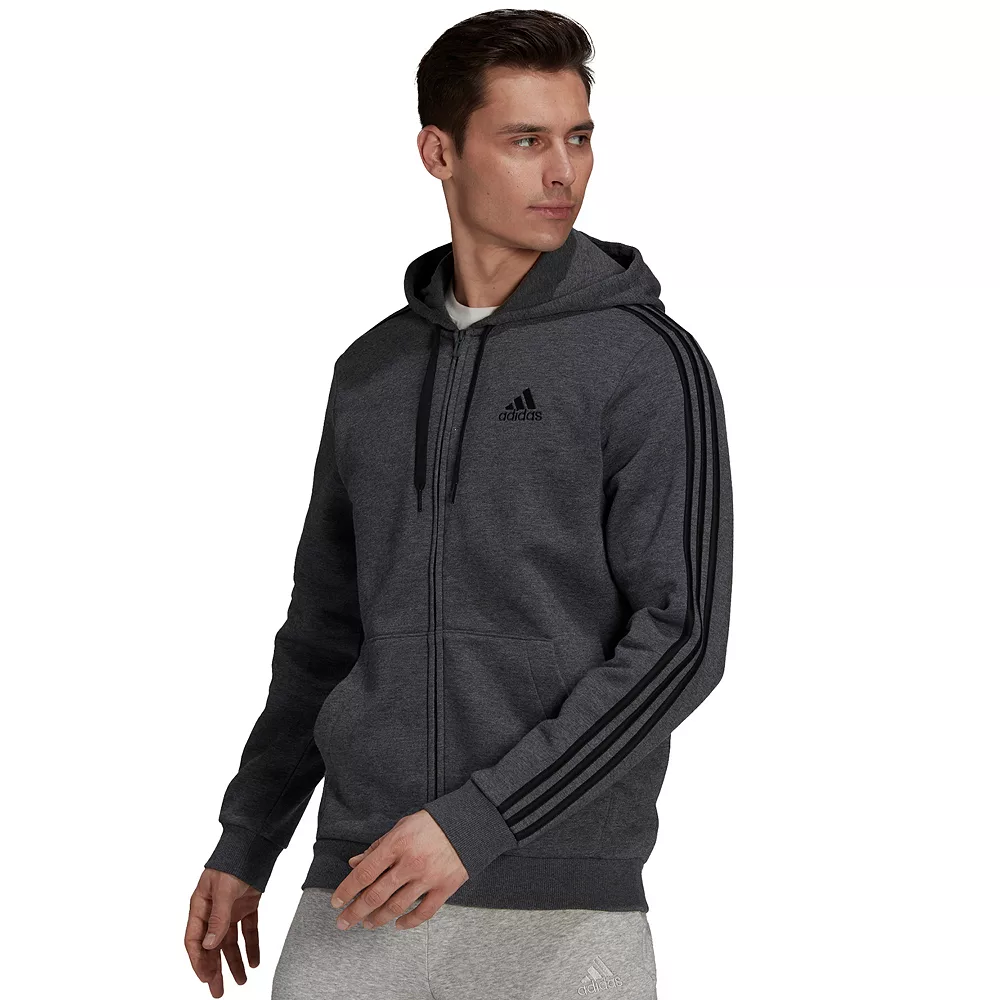 Men's adidas Essential Full-Zip Fleece Hoodie - Image 2