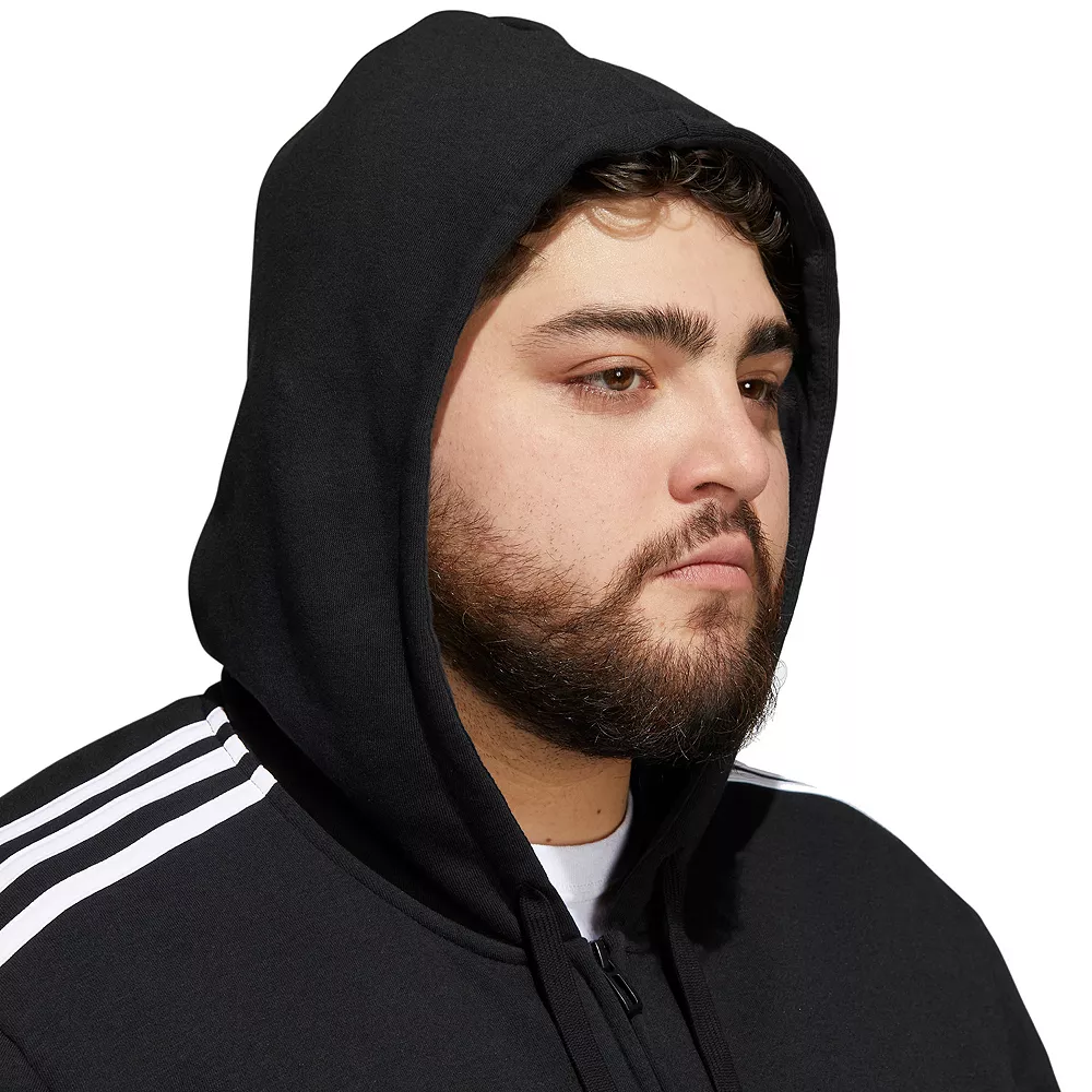 Big & Tall adidas Essential Fleece Full-Zip Hoodie - Image 9