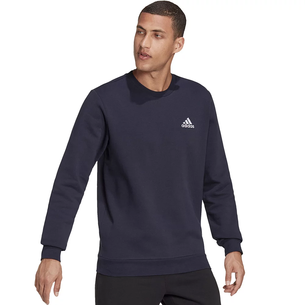 Big & Tall adidas Feel Cozy Fleece Sweatshirt - Image 3