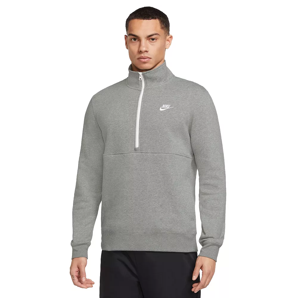Big & Tall Nike Brushed-Back 1/2-Zip Pullover - Image 2