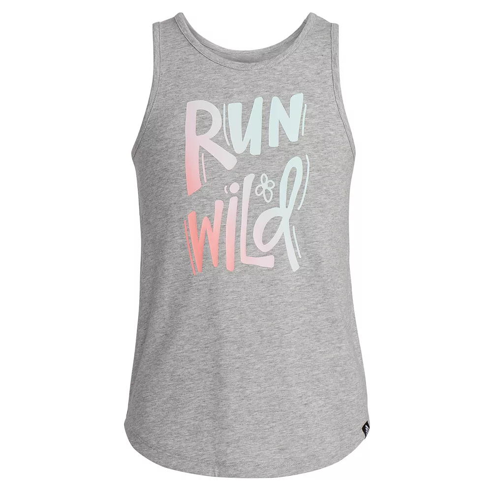 Girls 4-6x adidas Curved-Hem Heather Tank - Image 5