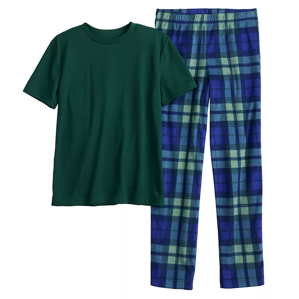 Boys 8-20 Sonoma Goods For Life® Tee & Microfleece Pants Pajama Set in Regular & Husky - Image 20