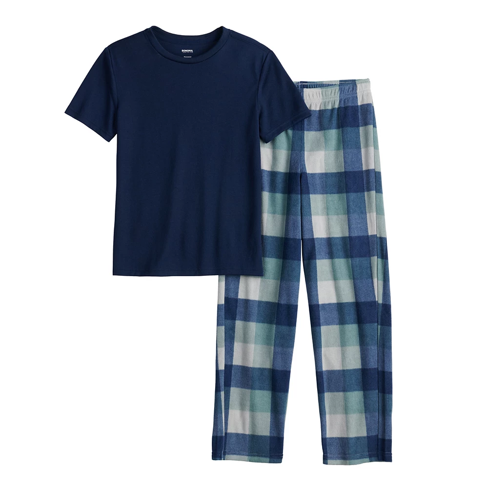 Boys 8-20 Sonoma Goods For Life® Tee & Microfleece Pants Pajama Set in Regular & Husky - Image 3