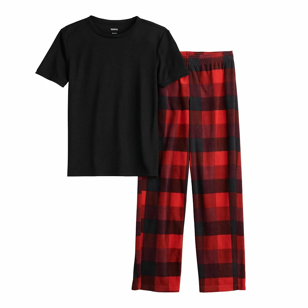 Boys 8-20 Sonoma Goods For Life® Tee & Microfleece Pants Pajama Set in Regular & Husky - Image 9