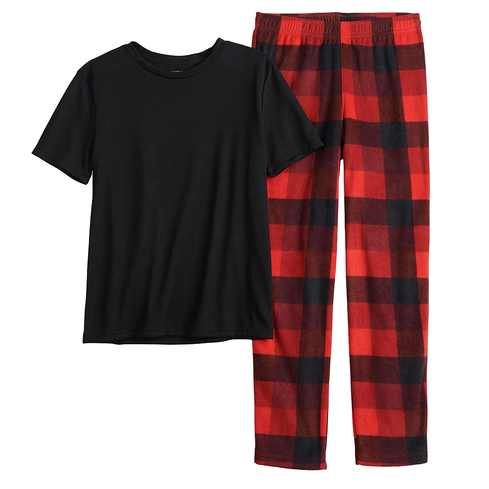 Boys 8-20 Sonoma Goods For Life® Tee & Microfleece Pants Pajama Set in Regular & Husky - Image 8