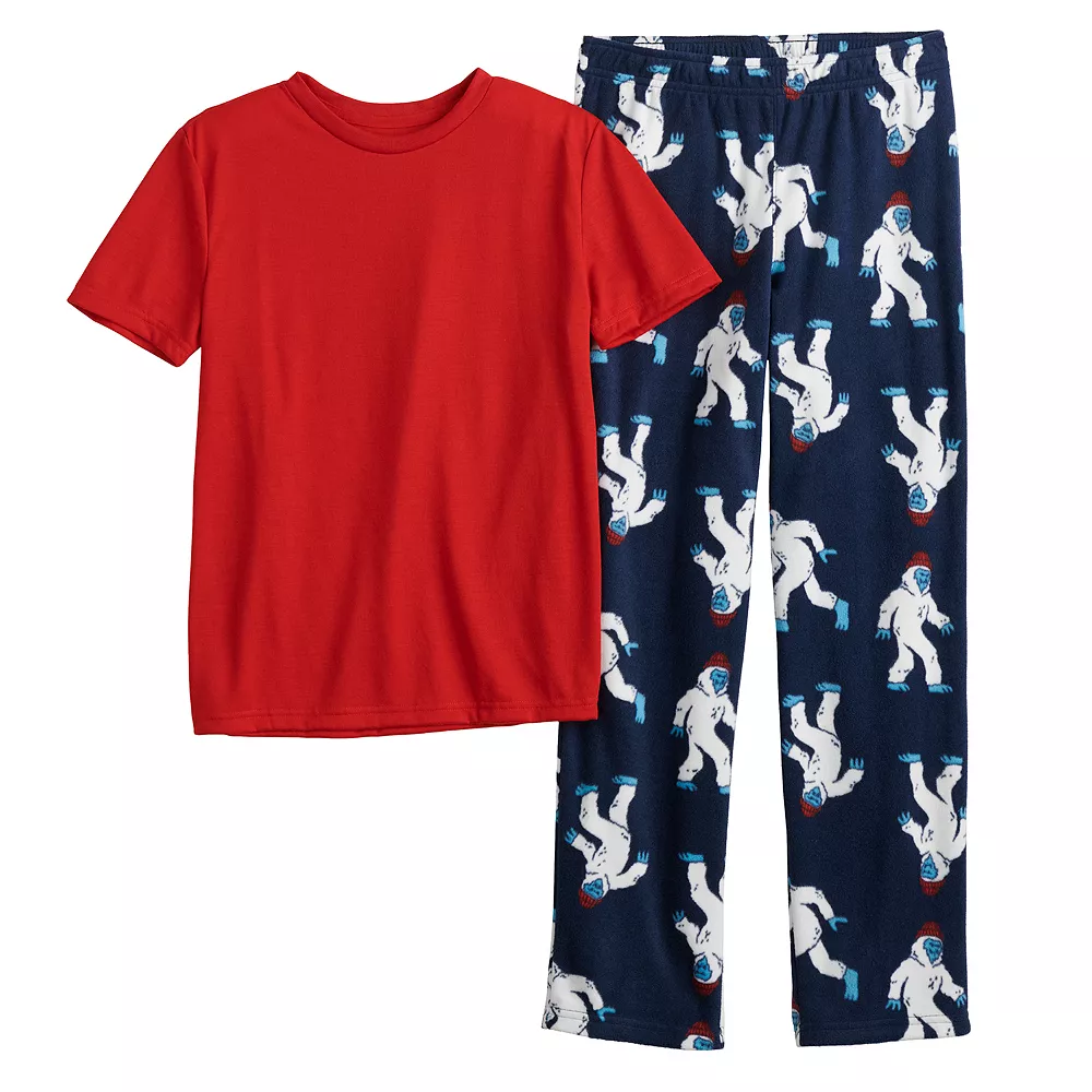 Boys 8-20 Sonoma Goods For Life® Tee & Microfleece Pants Pajama Set in Regular & Husky - Image 2