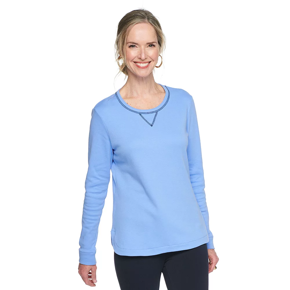Women's Croft & Barrow® Athleisure Crewneck Sweatshirt - Image 2