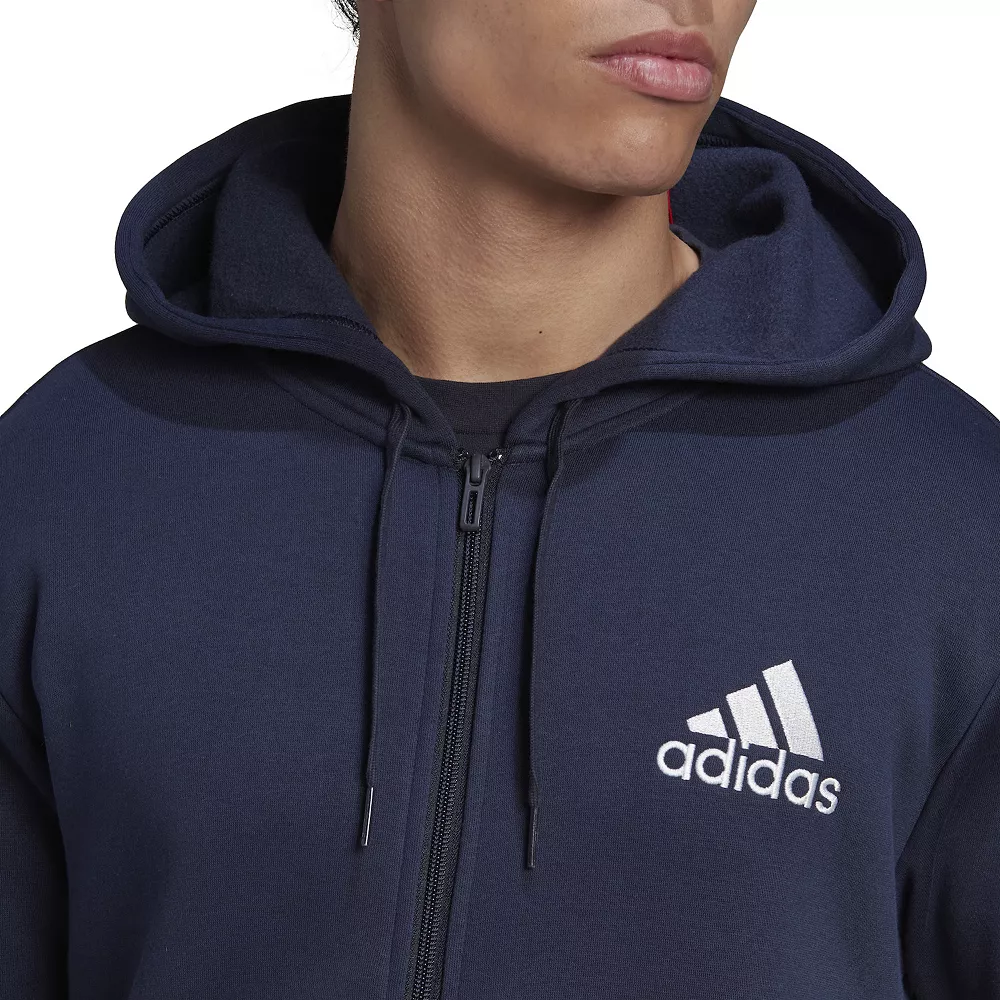 Men's adidas Colorblock Full-Zip Hoodie - Image 6