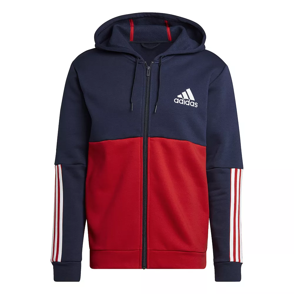 Men's adidas Colorblock Full-Zip Hoodie - Image 8