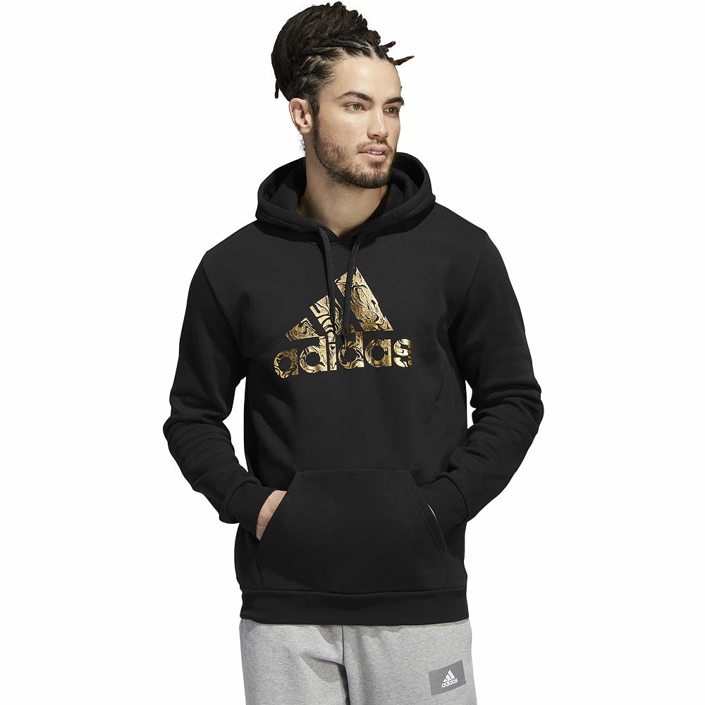 Men's adidas Liquid Foil Badge of Sport Graphic Fleece Hoodie