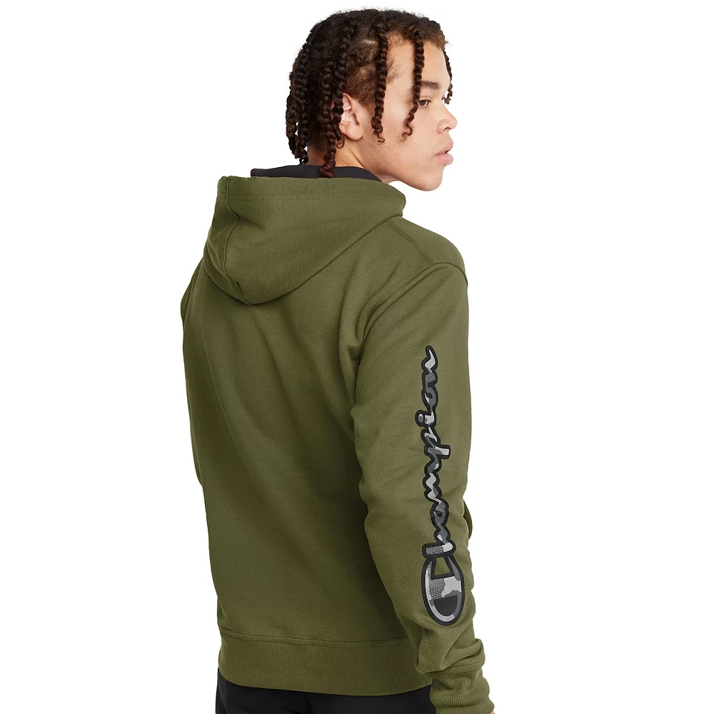 Men's Champion® Camo Logo Powerblend Fleece Hoodie - Image 2
