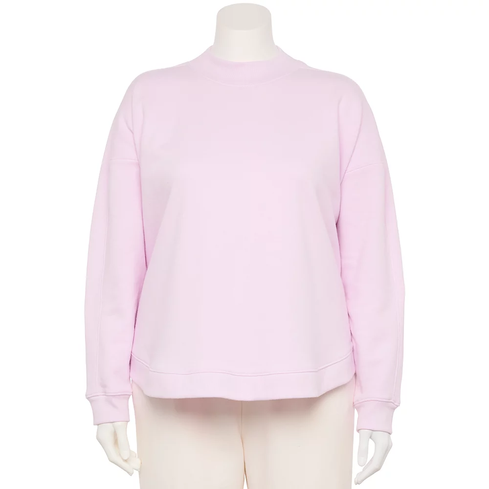 Plus Size Tek Gear® Ultrasoft Fleece Mockneck Sweatshirt