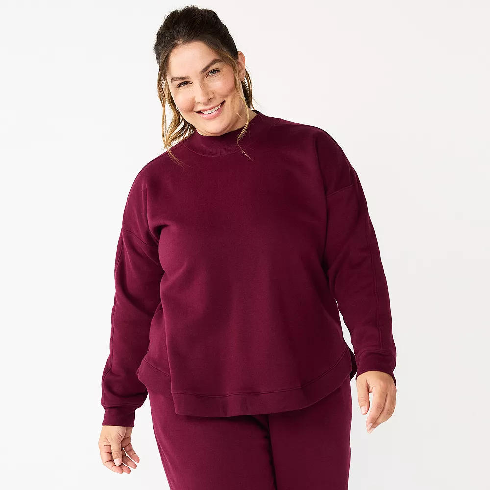 Plus Size Tek Gear® Ultrasoft Fleece Mockneck Sweatshirt - Image 6