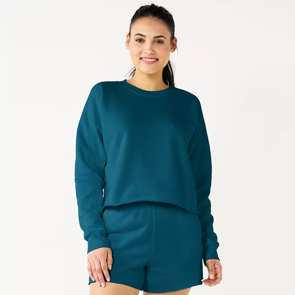 Women's Tek Gear® Ultrasoft Fleece Easy Crop Sweatshirt - Image 8