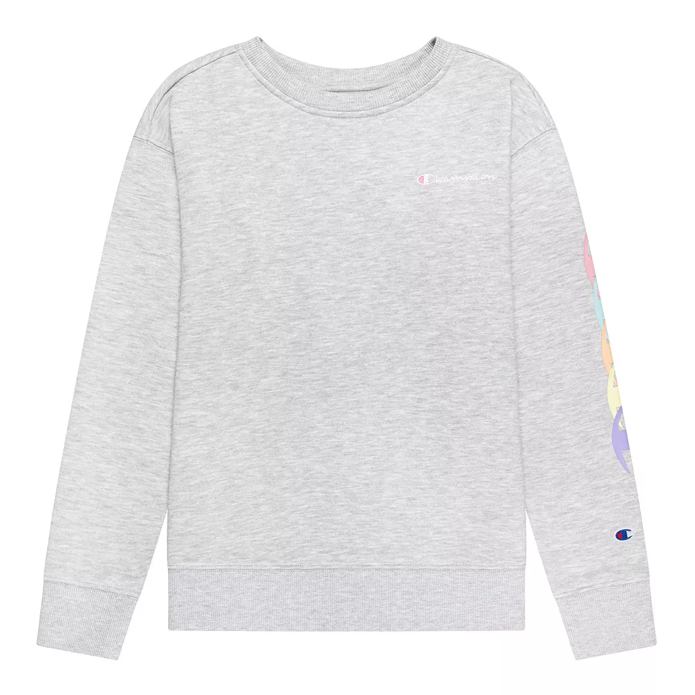 Girls 7-16 Champion® Overlap Repeat Fleece Sweatshirt - Image 2