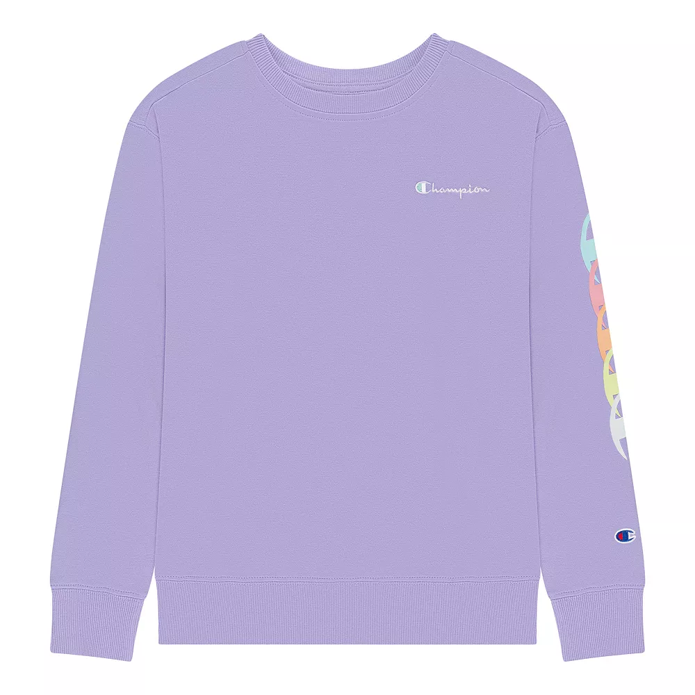 Girls 7-16 Champion® Overlap Repeat Fleece Sweatshirt