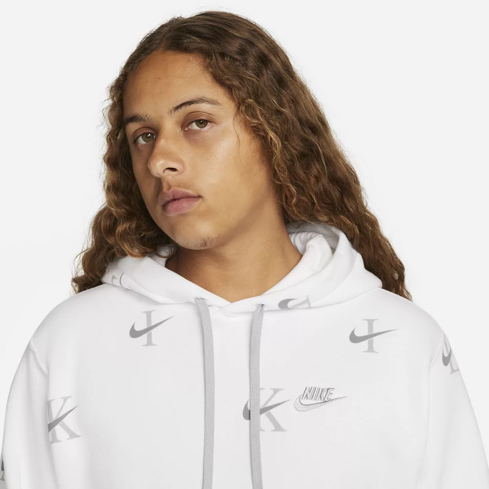 Big & Tall Nike Printed Club Fleece Hoodie - Image 4