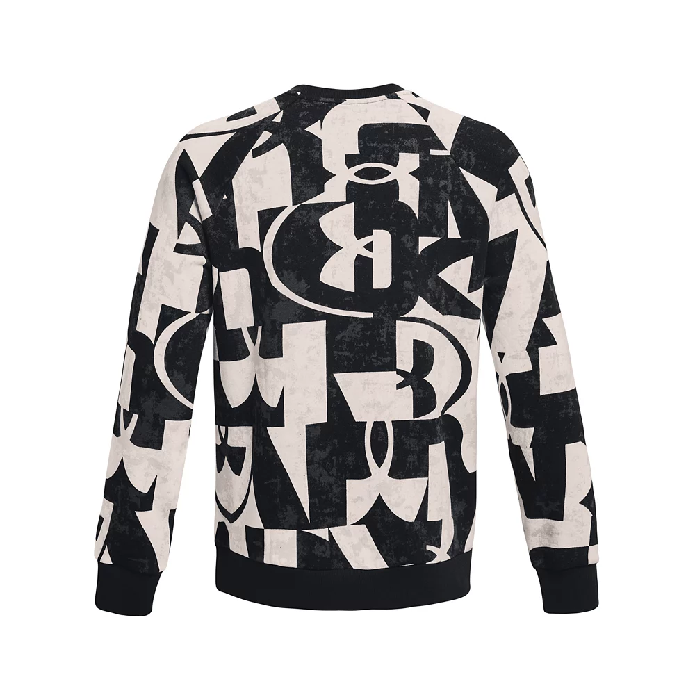 Men's Under Armour Printed Rival Fleece Crew Sweatshirt - Image 7