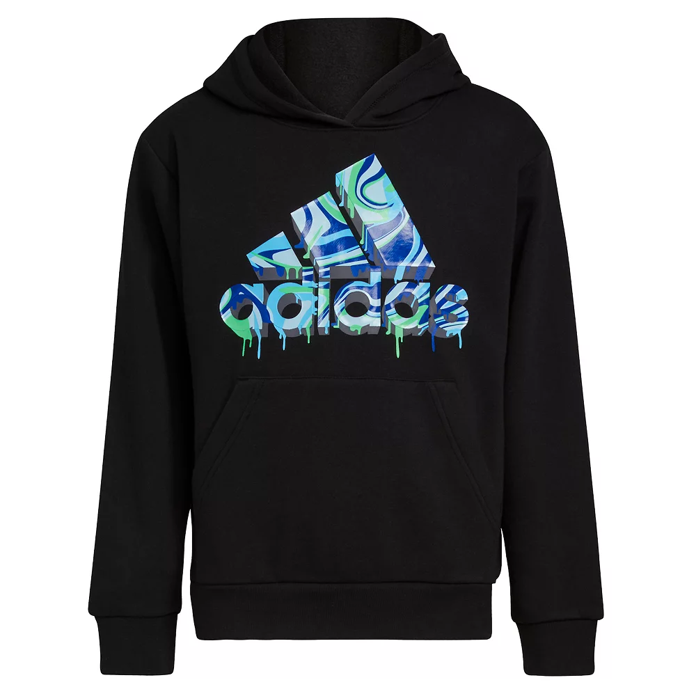 Boys 8-20 adidas Warp Paint Badge of Sport Fleece Hoodie - Image 2