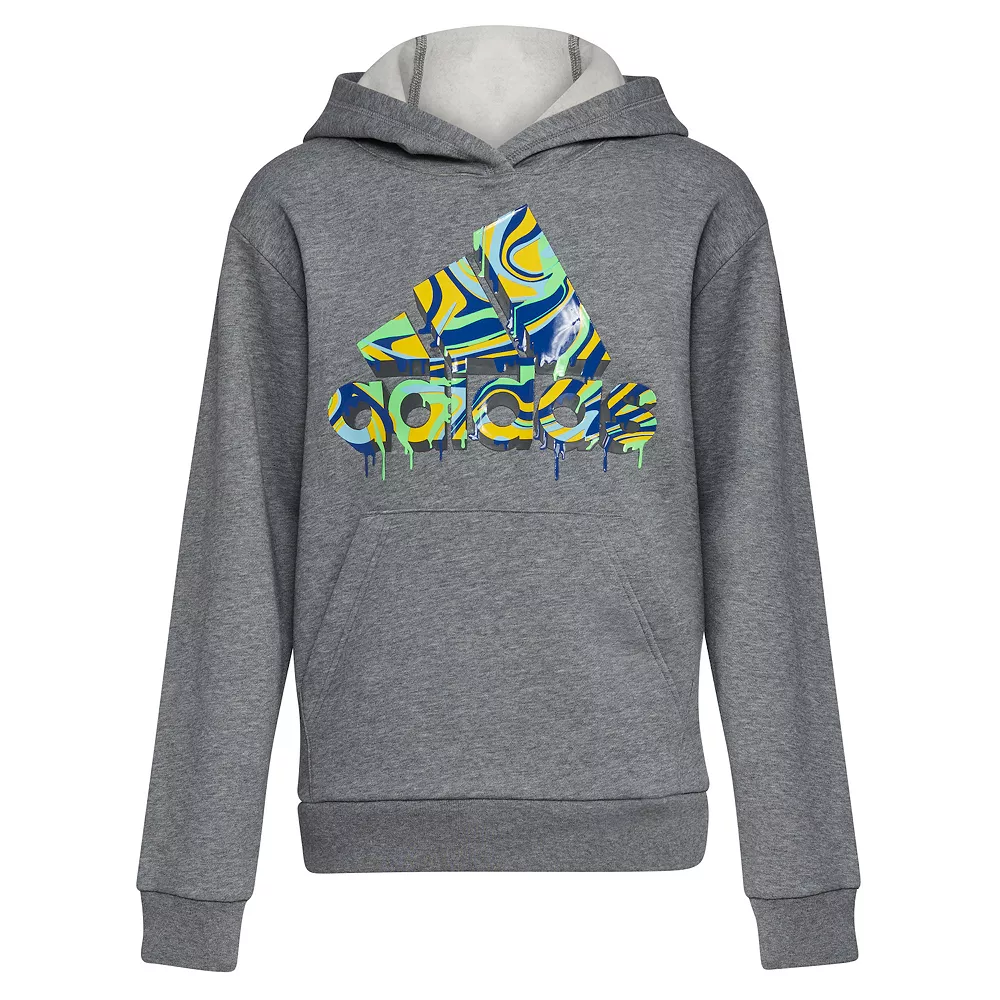 Boys 8-20 adidas Warp Paint Badge of Sport Fleece Hoodie - Image 4