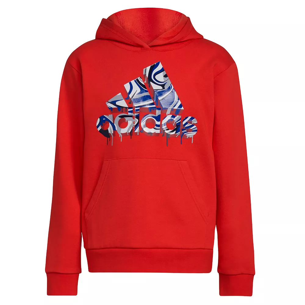 Boys 8-20 adidas Warp Paint Badge of Sport Fleece Hoodie