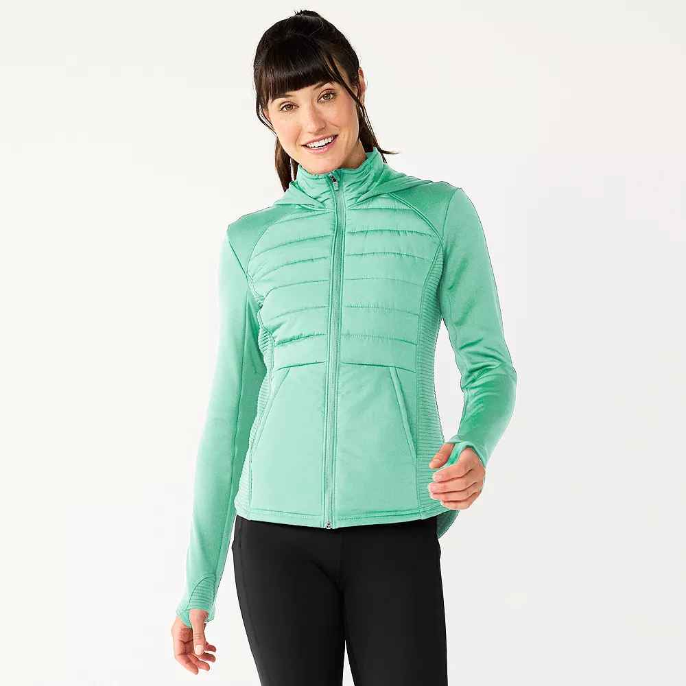 Women's Tek Gear® Hooded Mixed-Media Jacket - Image 2