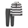 Baby Boy Carter's Striped Fleece Pullover Top & Jogger Pants Set