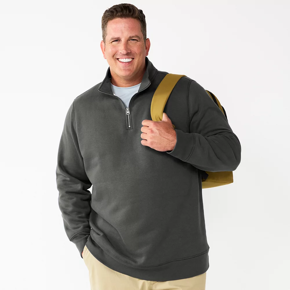 Big & Tall Sonoma Goods For Life® Quarter-Zip Fleece - Image 8