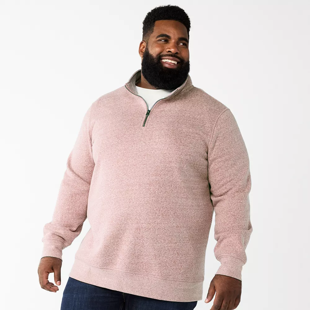 Big & Tall Sonoma Goods For Life® Quarter-Zip Fleece - Image 2