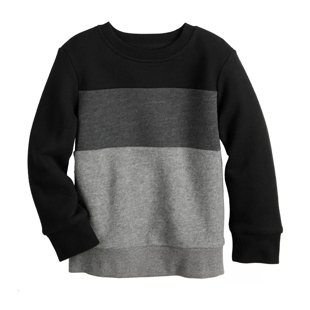 Toddler Boy Jumping Beans® Colorblock Fleece Pullover Sweatshirt - Image 2