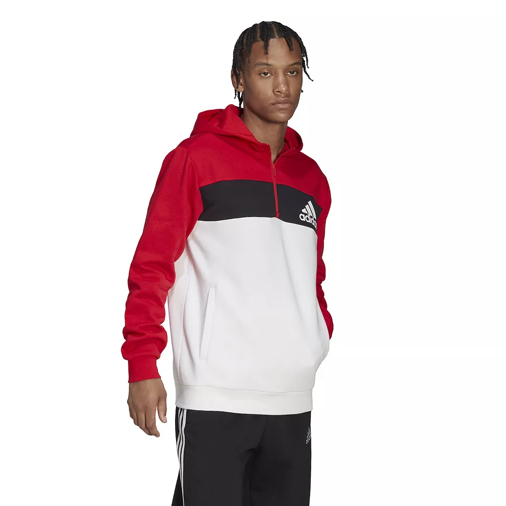 Men's adidas Quarter-Zip Hooded Track Top - Image 5