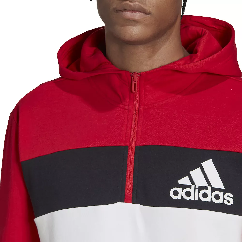 Men's adidas Quarter-Zip Hooded Track Top - Image 6