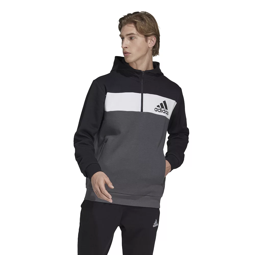 Men's adidas Quarter-Zip Hooded Track Top - Image 3