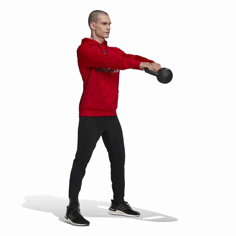 Men's adidas AEROREADY Game and Go Camo Logo Fleece Hoodie - Image 5