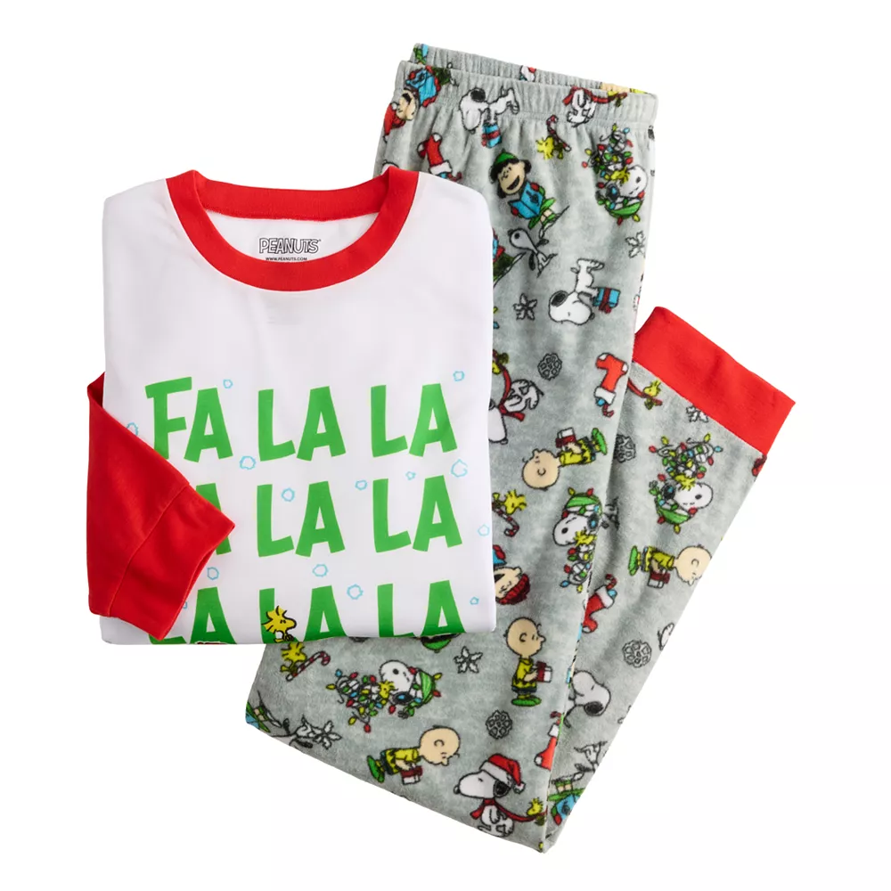 Men's Jammies For Your Families® Peanuts "Fa La La" Pajama Set - Image 3