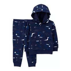 Baby Boy Carter's Construction Fleece Top & Bottoms Set