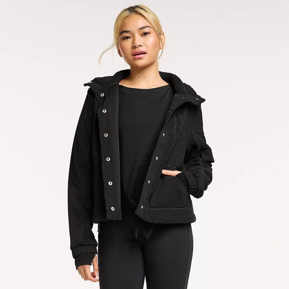 Women's FLX Boucle Mixed-Media Jacket - Image 6