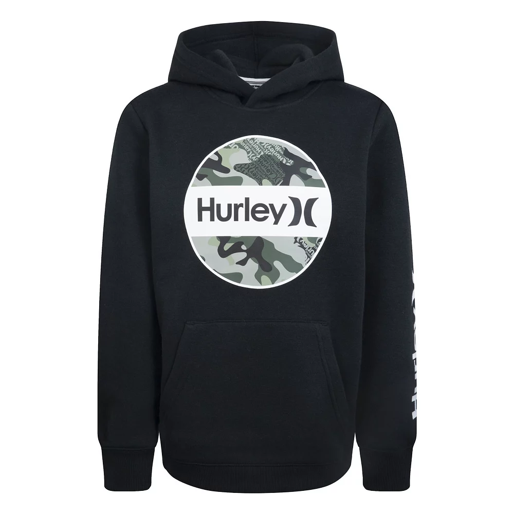 Boys 4-7 Hurley O&O Camo Logo Pullover Hoodie