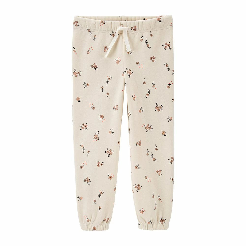 Toddler Girl Carter's Floral Pull-On Fleece Joggers