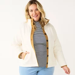 Plus Size Croft & Barrow® Microfleece Jacket