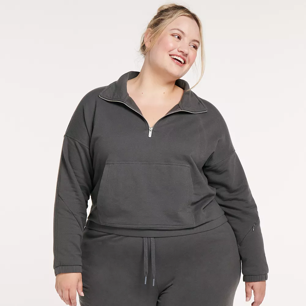 Plus Size FLX Embrace Quarter-Zip Sweatshirt - Image 4