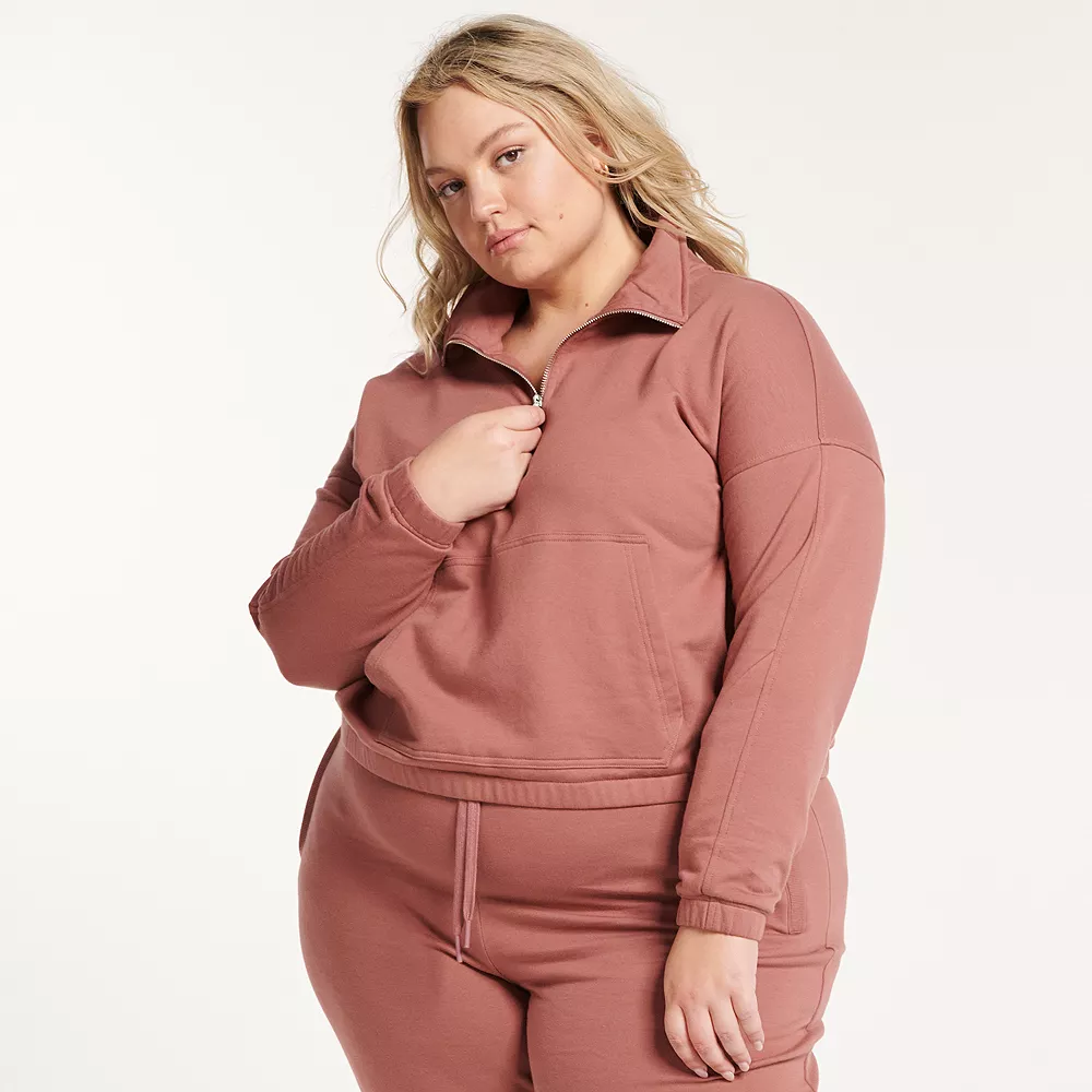Plus Size FLX Embrace Quarter-Zip Sweatshirt - Image 2