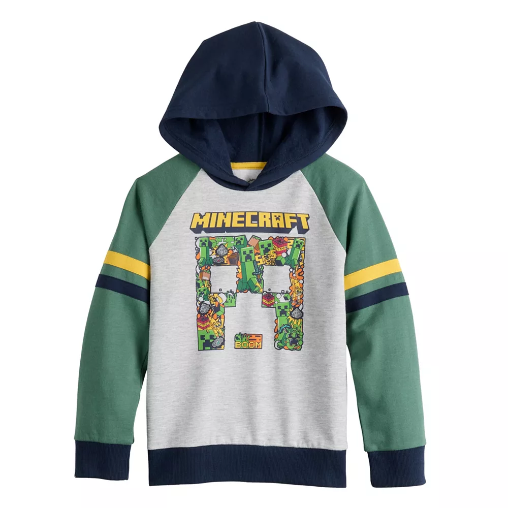 Boys 4-12 Jumping Beans® Minecraft Raglan Graphic Hoodie