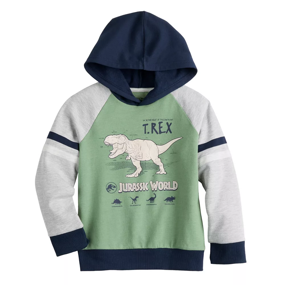 Boys 4-12 Jumping Beans® Jurassic World T-Rex Raglan Graphic Hoodie