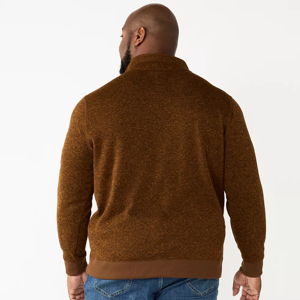 Big & Tall Sonoma Goods For Life® Full-Zip Fleece Sweater - Image 7