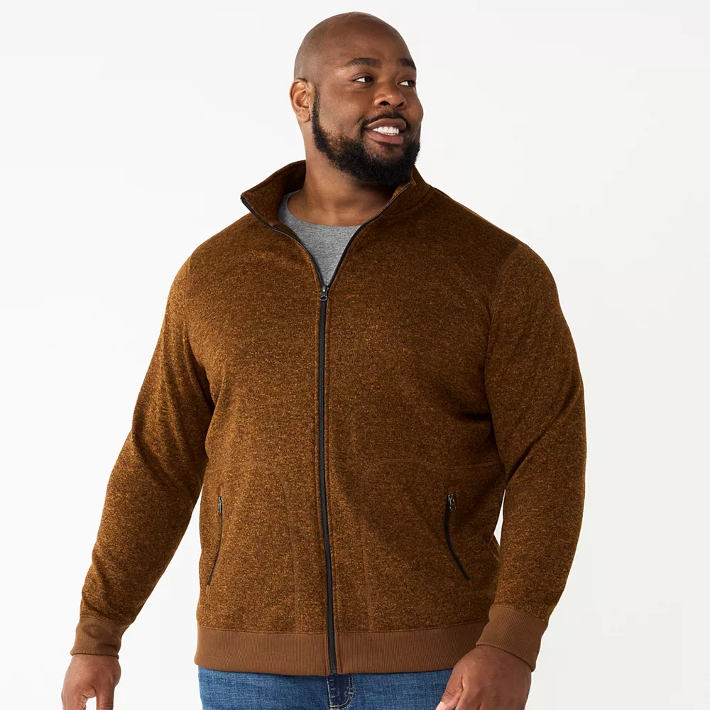 Big & Tall Sonoma Goods For Life® Full-Zip Fleece Sweater - Image 5